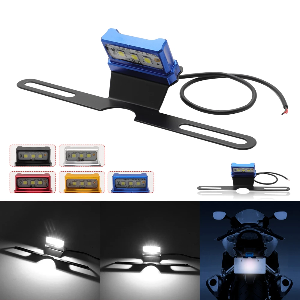 

Universal Tail Motorcycle Black License Plate LED Light Frame Holder Rear Light Bracket for Kawasaki Z1000SX Z 1000 Z1000 SX