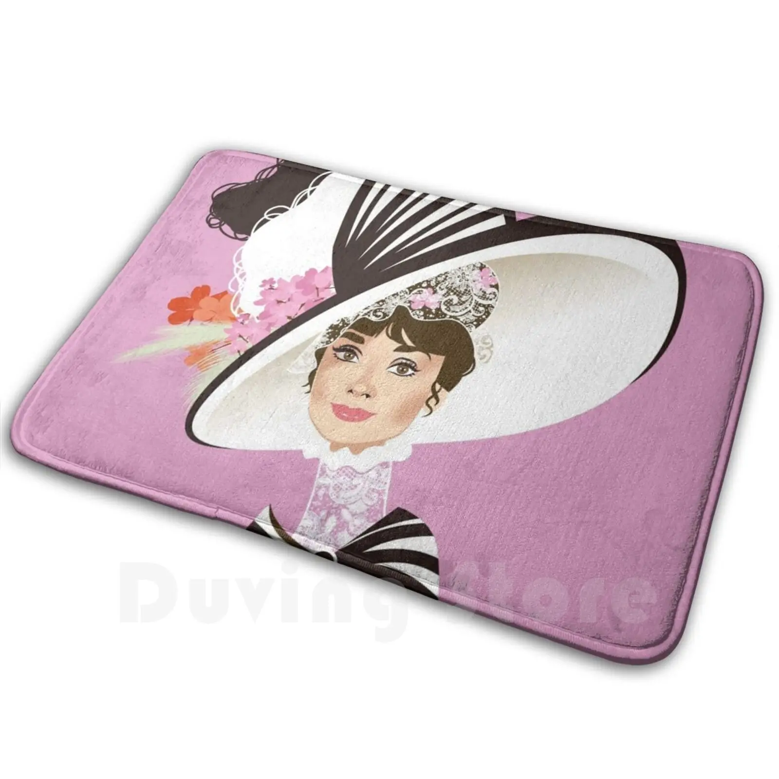 Eliza At Ascot Soft Non-Slip Mat Rug Carpet Cushion Audrey Hepburn Eliza Doolittle My Fair Lady Musical Fashion Icon