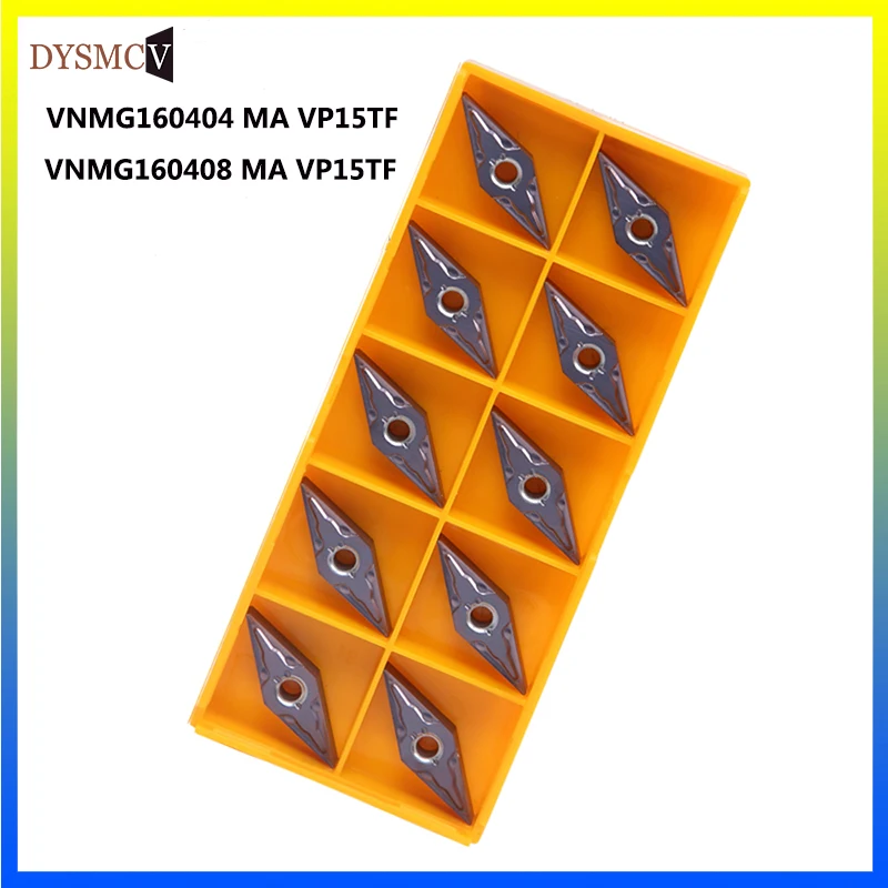 

10 шт. VNMG160404 MA VP15TF внешний токарный инструмент карбидная вставка VNMG 160408 VP15TF станок с ЧПУ индексируемый инструмент