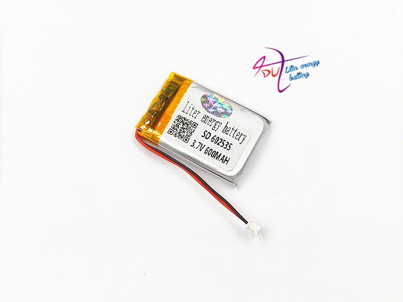 3,7 V 600mAh 602535 Lithium-Polymer LiPo Akku mit JST 1,25mm 2pin stecker Für Mp3 GPS bluetooth