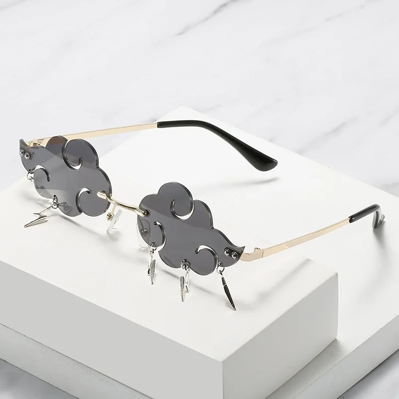 Fashion Rimless Clouds occhiali da sole donna uomo Luxury Brand Designer Vintage Steampunk Lightning Cool occhiali da sole UV400 Eyewear