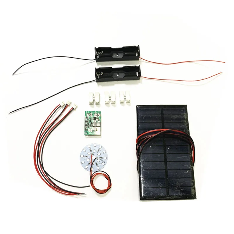 DIY KIT 5V 5.5V 6V 1W 1.25W 1.6W 2.5W 3W Solar Panel With 0.6A Solar Lamp Light Controller 3.7V 6V  600mA With 3.7V 5W LED