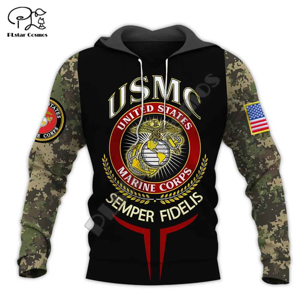 PLstar Cosmos USMC Marine Corps 3D Printed 2021 New Fashion Hoodies Sweatshirts Zip Hooded For Man/Woman Casual Streetwear U23