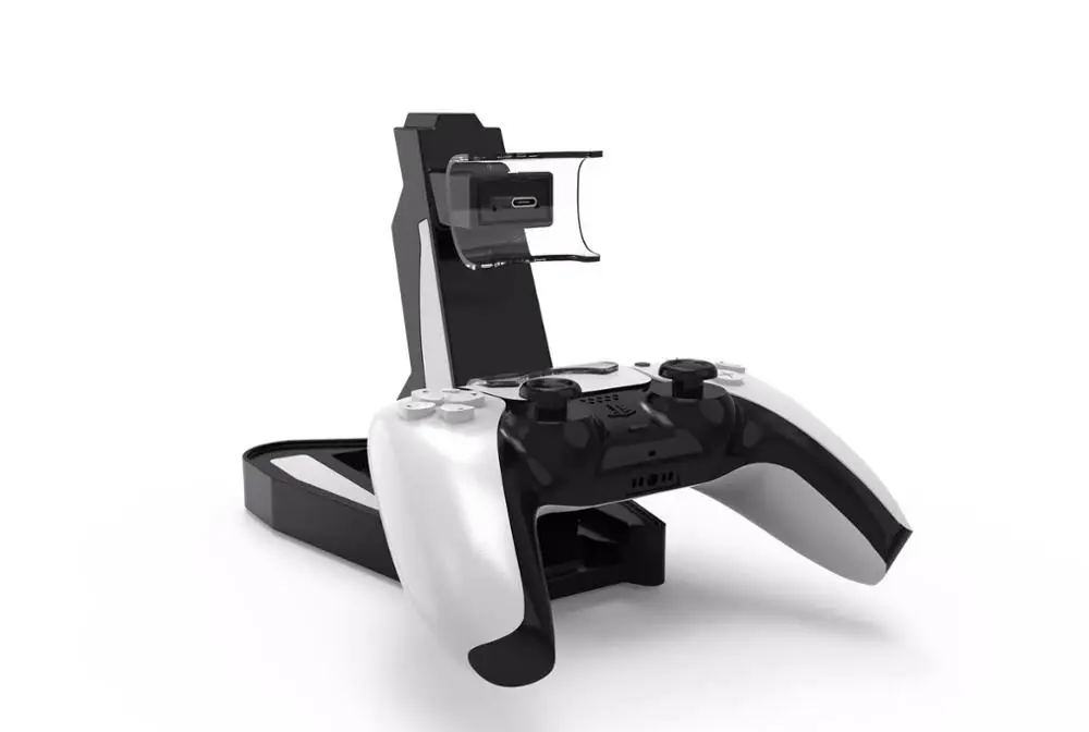 Small PS5 Controller Charger Dual USB Charging Station Stand Lightweight Game Playing Elements for PS5 DualSense