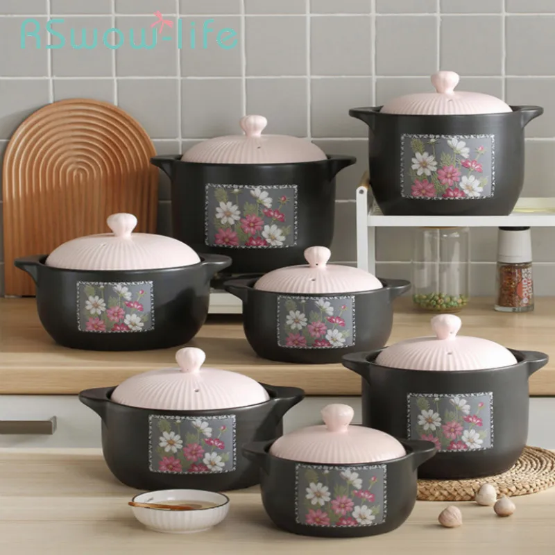 Cute Polar Bear Casserole Household Soup Gas High Temperature Ceramic Casserole Healthy Health Pot For Ceramic Cookware