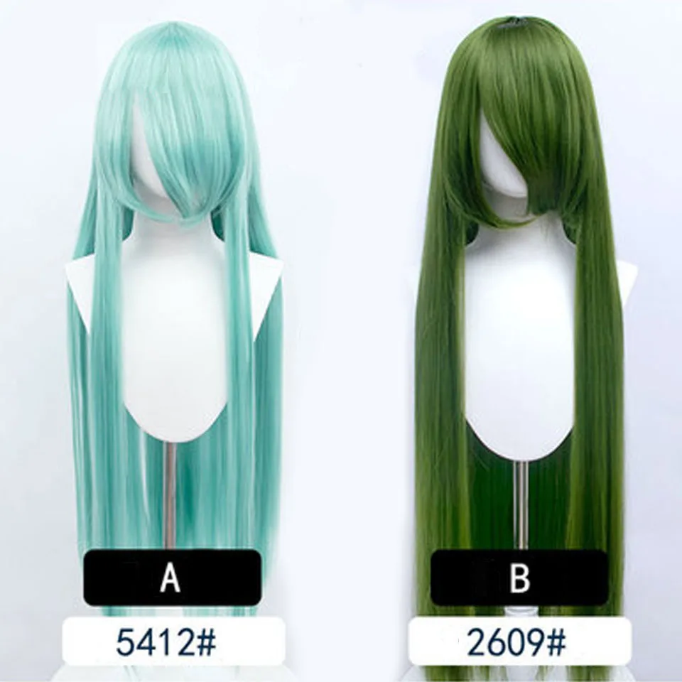 AOSI 100 cm lange gerade Cosplay-Haar-Synthetik-Perücke, Schwarz, Weiß, Rot, Rosa, Braun, Gold, Blau, Damen, hitzebeständig, Anime-Perücken – Detail 11