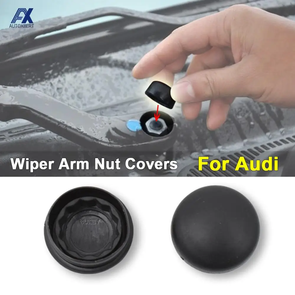 2 Pcs Front Windshield Wiper Arm Nut Bolt Cover Cap For Audi A1 A2 A3 B5 B6 B7  A8 A3 A5 A7 TT R8 RS3 RS5 OE# 1J0955205A