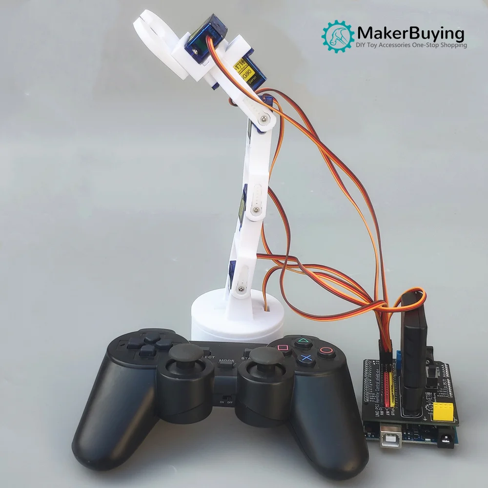 PS2 Remote Control 6DOF 3D Printing Robot Arm Kit for Arduino Control Learning Kit DIY