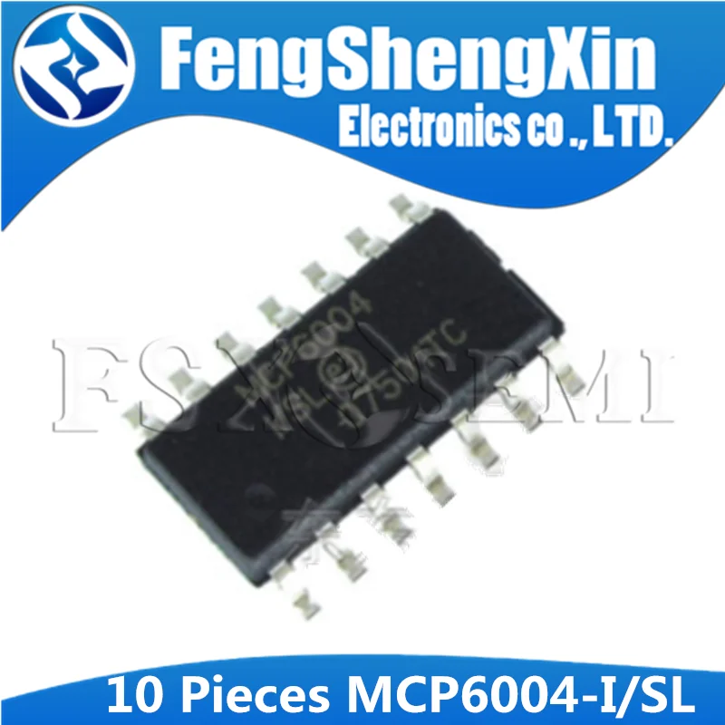 10PCS MCP6004-I/SL SOP-14 MCP6004-I SOP MCP6004 SMD MCP604-I/SL MCP604 MCP6004T-I/SL MCP604T-I/SL Chips