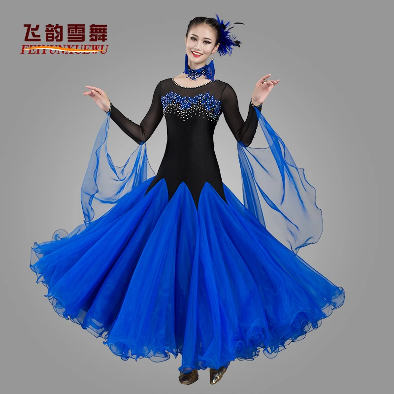 2025 Woman new national standard dance performance dress Modern Dance Dress Adult Waltz show dress 078