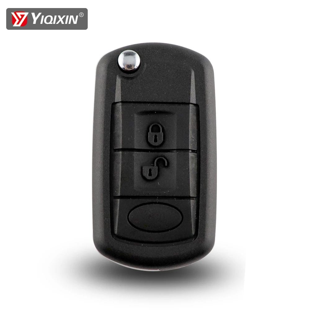 

YIQIXIN 3 Buttons For Land Rover Range Rover Sport LR3 Discovery Replacement Shell Folding Flip Remote Key Case Fob Uncut Blade