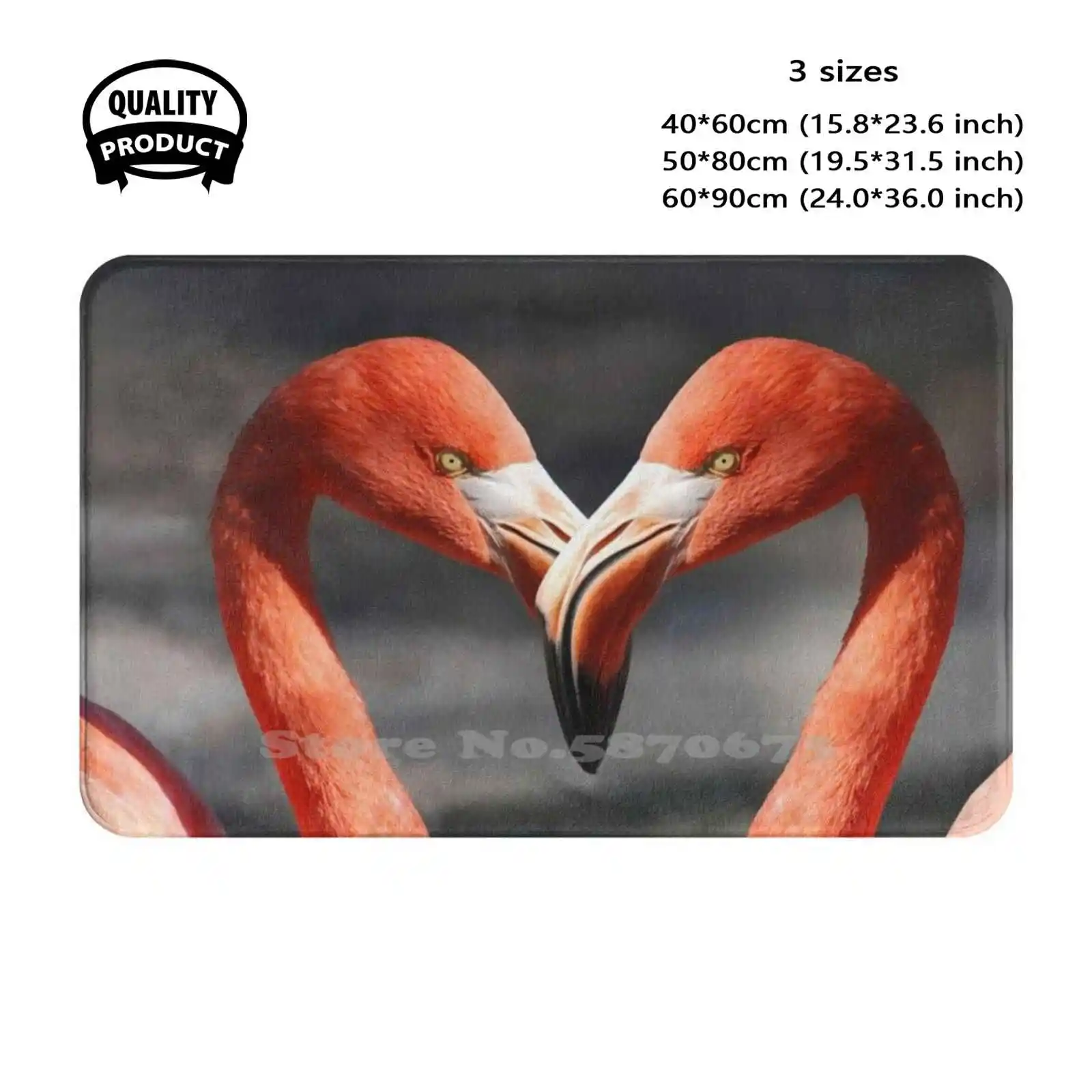 Flamingos Soft Cushion Home Carpet Door Mat Car Rug Flamingo Wildlife Wild Animal Wild Bird Feathers Feathered Winged Animal