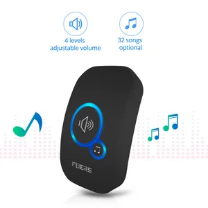 Fuers-wareless intelligente Türklingel für Begrüßung zu Hause, Ferngespräche, Glockenspiel, Farbklingelton, 32 Songs, 150 m 12 Hauptverkauf Elektret Bell - №2