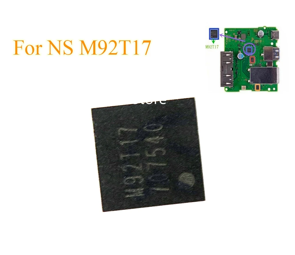 Chip IC pengisi daya baterai untuk saklar NS 1 buah M92T17 kontrol Video Audio Motherboard IC M92T17 Chip untuk Nintendo Switch
