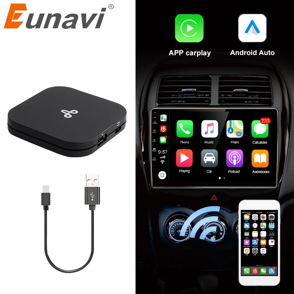 CarPlay/Android Auto Carplay Dongle Activator For IOS Android System Screen Smart link Support Mirror-link IOS 14 Map Music