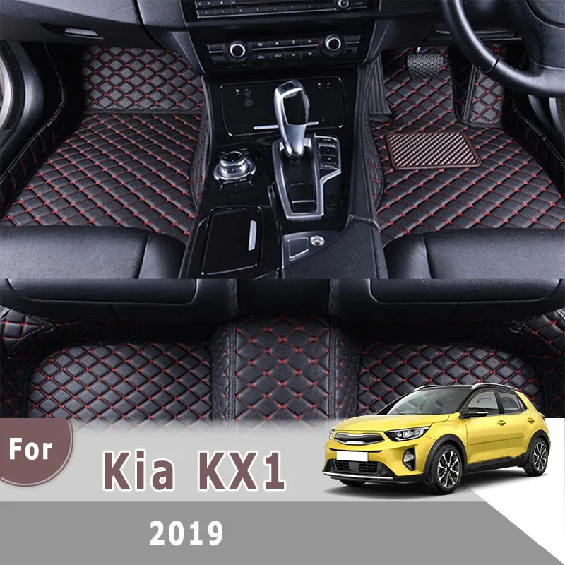 

Ковры с правым рулем для Kia KX1 2019, автомобильные коврики из искусственной кожи, водонепроницаемые коврики на заказ, подушечки для ног, авто аксессуары для интерьера, чехлы