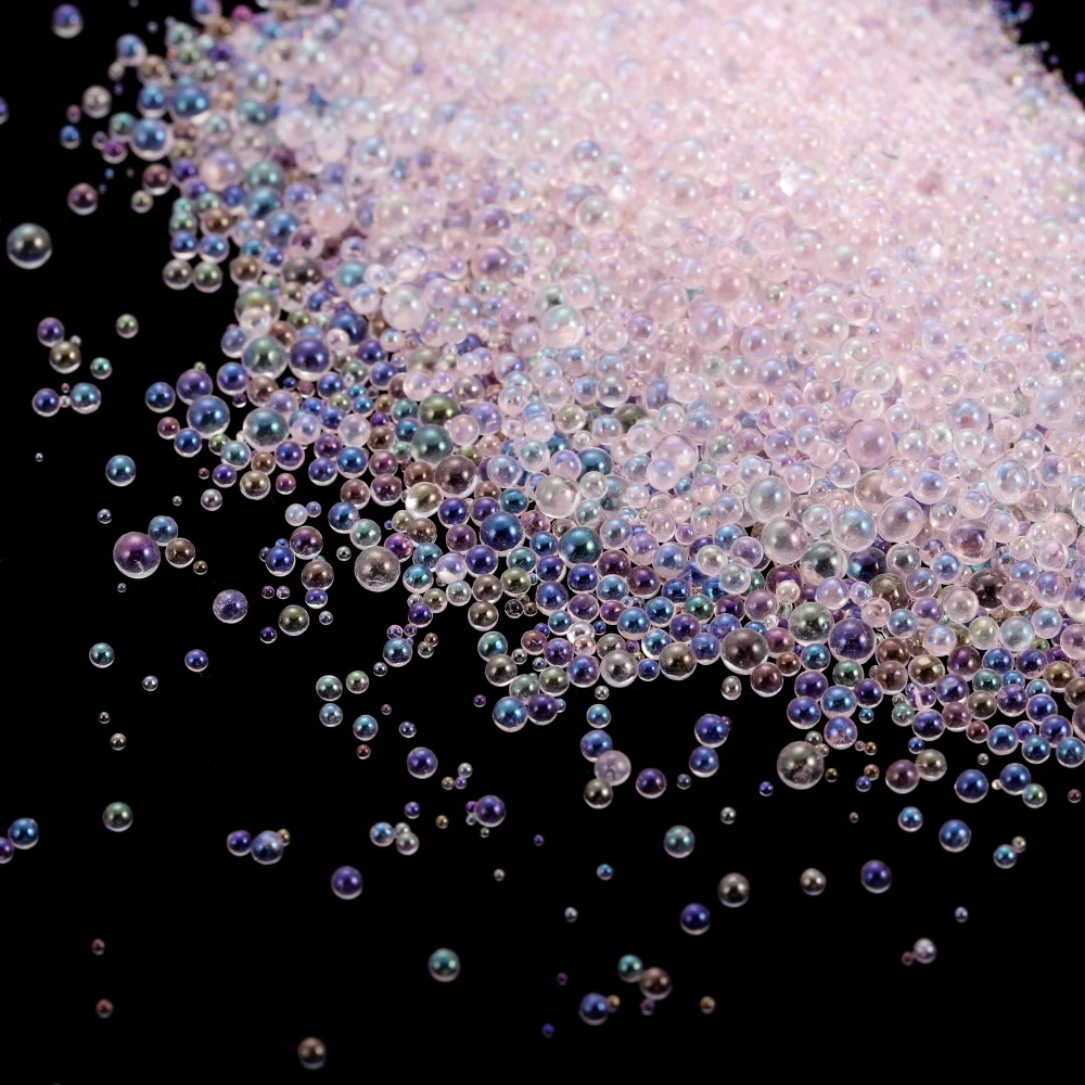 Mini-Blasenkugelperlen 10-20g Winzige Kristallglasperlen für Silikonformen, UV-Harz, Epoxidfüller, DIY-Nagelkunst-Deko – Detail 5