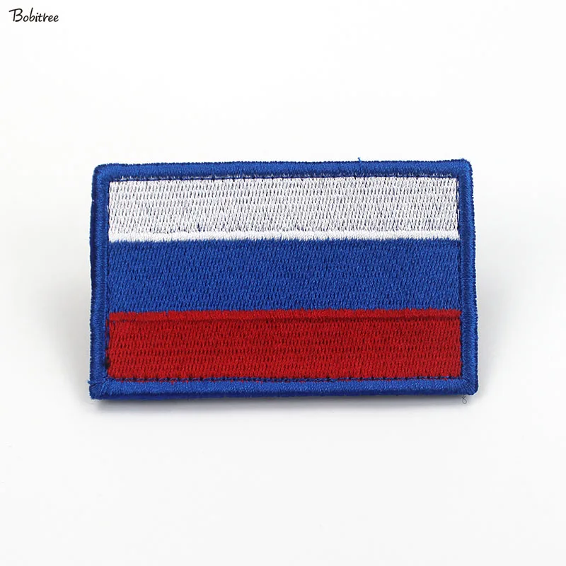 Flag of Russia Patches with Hook Loop Russian Nation Banner Badge Armband Stickers For Backpack Caps Uniform Decoration