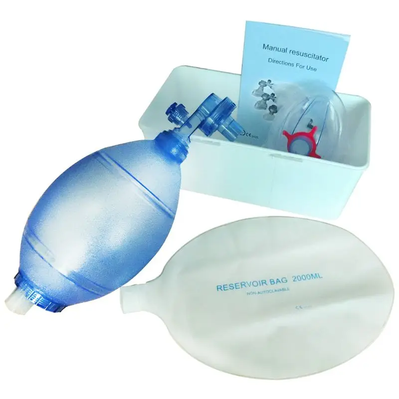 2024 New Adult/Children/Infant Manual Resuscitator PVC Ambu Bag Oxygen Tube First Aid Kit