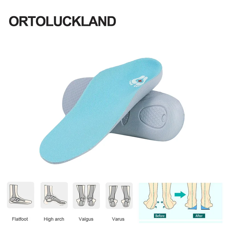 

Ortoluckland Children Sandal Orthopedic Insoles Kids Arch Support Pads Flatfoot Varus X/ O Leg Care Inserts Shoe Accessories