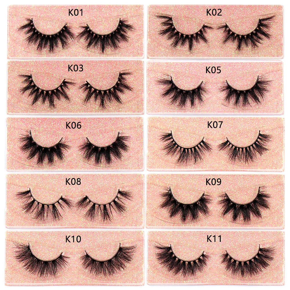 FOXESJI Lashes Mink Eyelashes 3D Handmade Fluffy Dramatic Volume Thick Mink Lashes False Eyelashes Cruelty free Eyelash Makeup