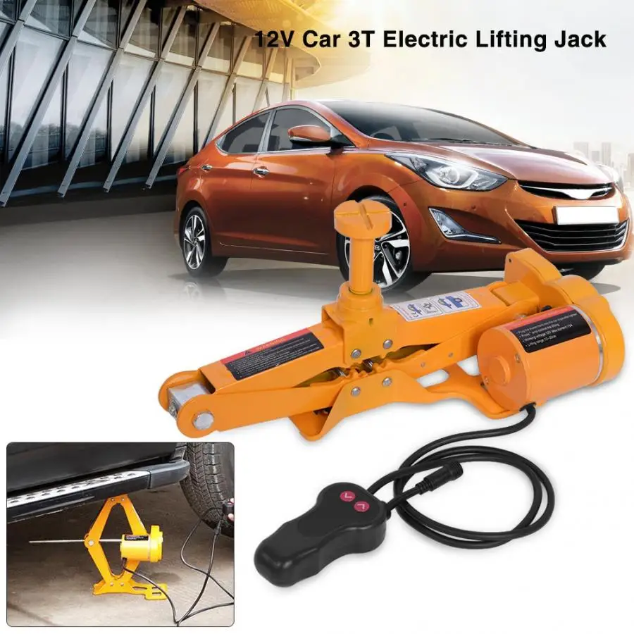 Martinetto elettrico per auto automobilistiche da 3 tonnellate 12 V CC Sollevamento SUV Van Garage e attrezzature di emergenza Martinetto elettrico automatico