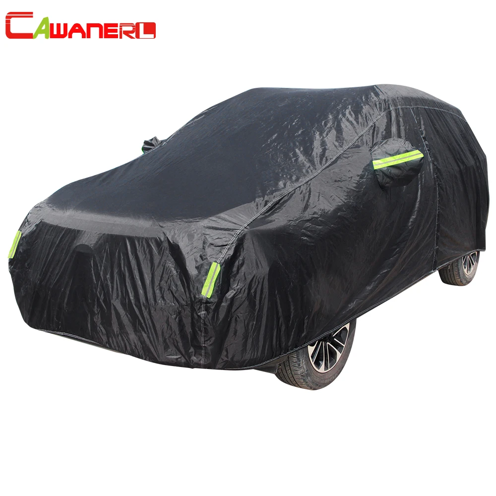 Waterproof Car Cover Outdoor Sun Rain Snow Dust Resistant Anti-UV Black MPV Cover For Compact Multi-Purpose Vehicle