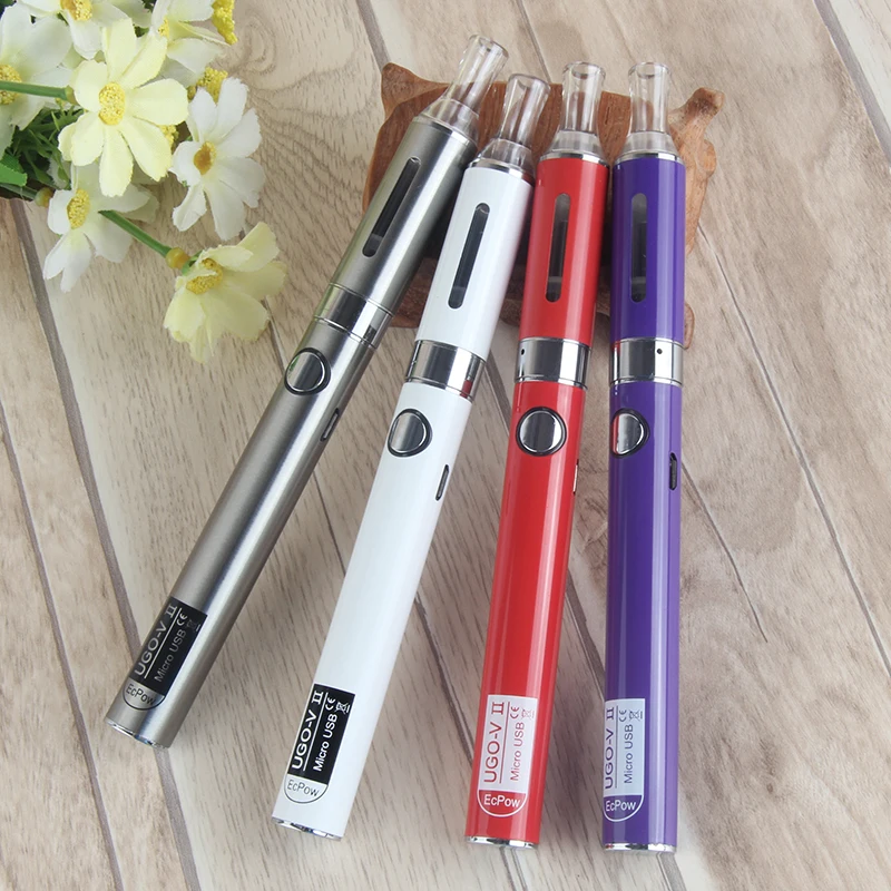 Meg nem látott UGO-V2 II Elektronfizika Szivarka atomizer Üteg vape pen+charger készlet MT3 650 900 mah számára EVOD