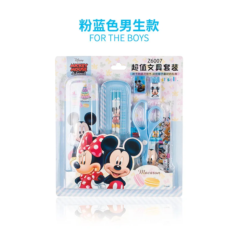 10 Piece Authentic Disney Stationery Set Cute Frozen Stationery Box Pencil Drawing Book Creative Set Cartoon School Supplies