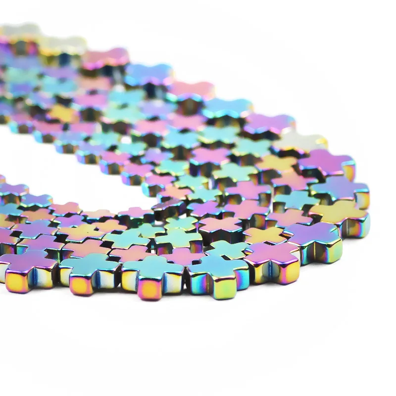 Bunten Naturstein Kreuz Hämatit Spacer 6/8/10mm + Form Lose Perlen Für Schmuck Machen DIY armband Halskette Erkenntnisse