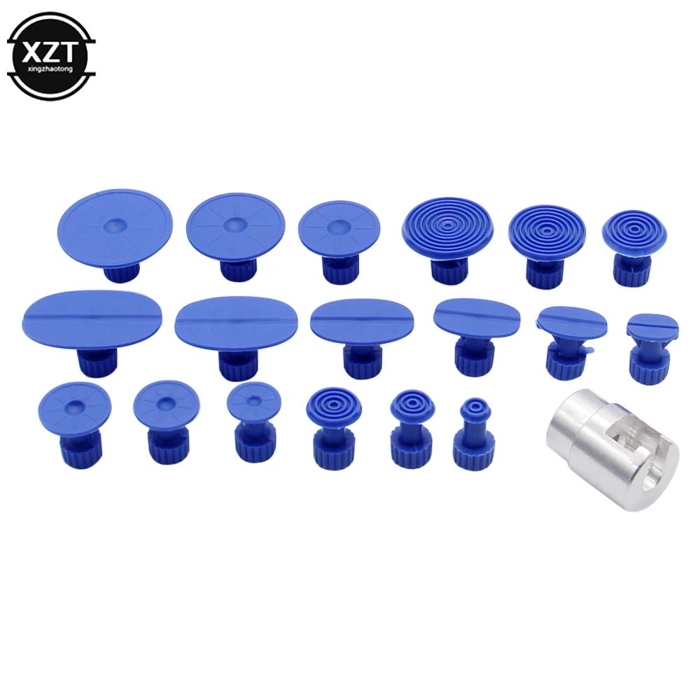 1Set Car Aluminum Alloy Dent Repair Puller Head Adapter Screw Tips M10/M12 and Glue Tabs for Slide Hammer and Pulling Tab