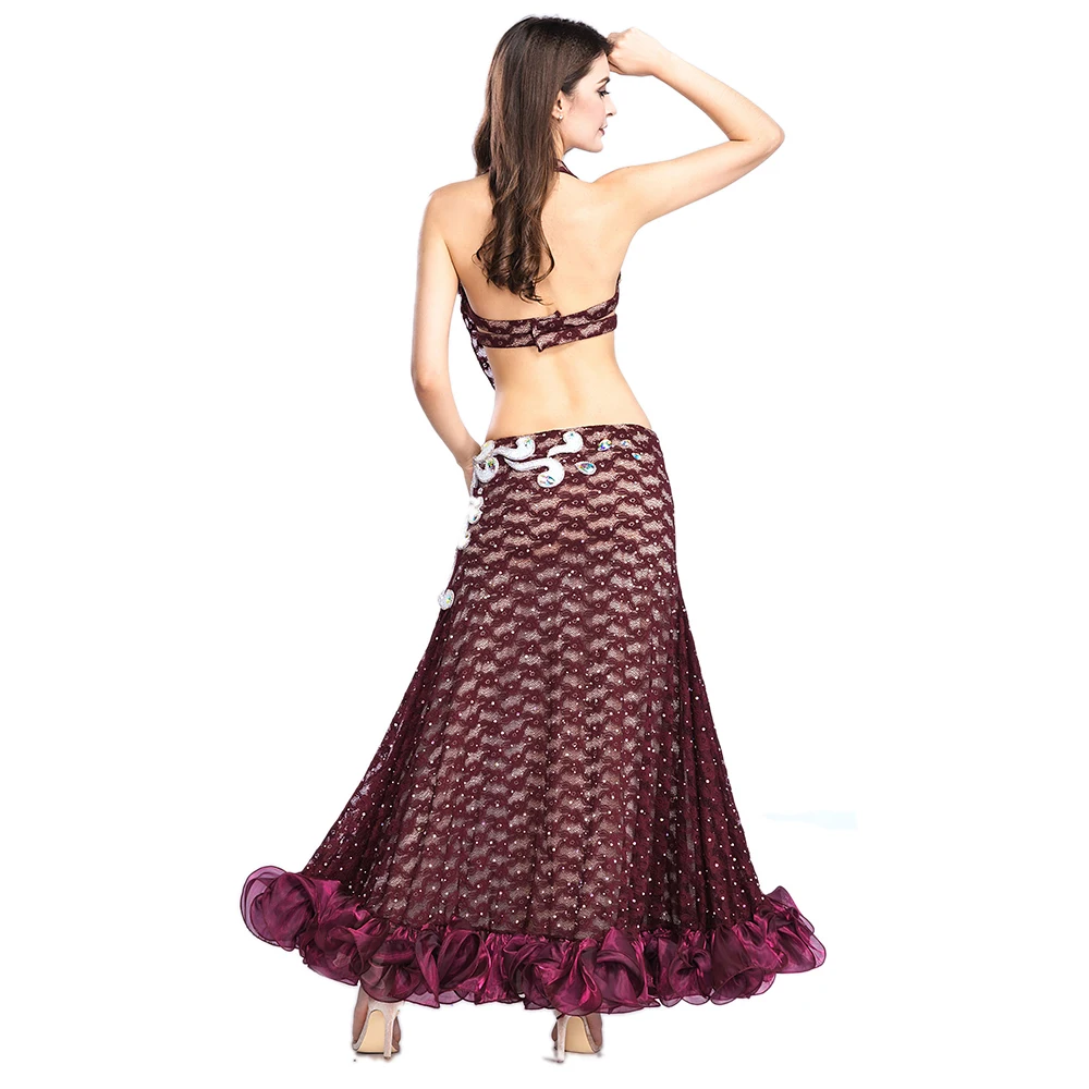 Oriental Dance Clothes Belly Dance Costumes Women Belly Dancing Dress Long Sexy Belly Dancing Outfits Lace Bellydance Bra Dress