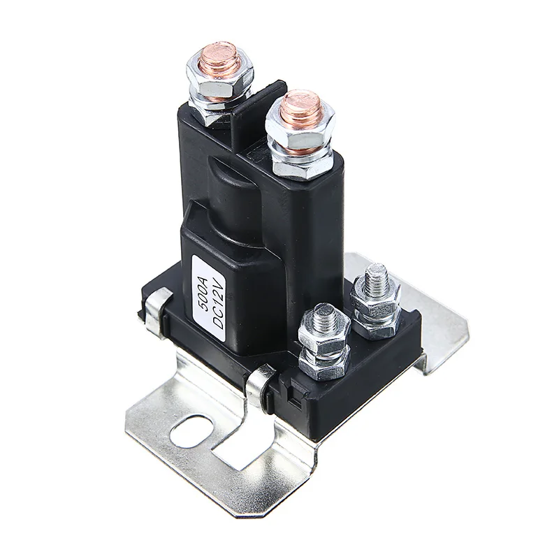 

12V Starter Relay 500 AMP 4 Pin SPST Car Auto Start Contactor Double Batteries Isolator Control On/Off Switch