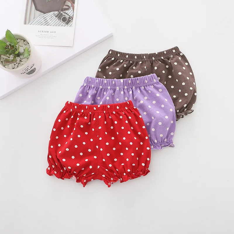 The Newborn Baby Bloomers PP Pants Cotton Triangle Kawaii Dot Girls Shorts Summer Boys Trouser Toddler Kawaii Bebe Underwear