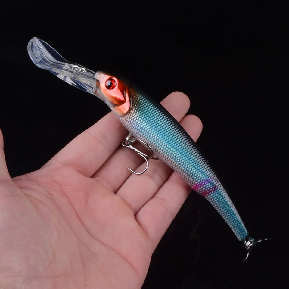 8pcs 16.5cm 28g Pesca Big Minnow Fishing Lures Deep Sea Bass Lure Artificial Wobbler Fish Crankbait Swim Bait Diving 3D Eyes