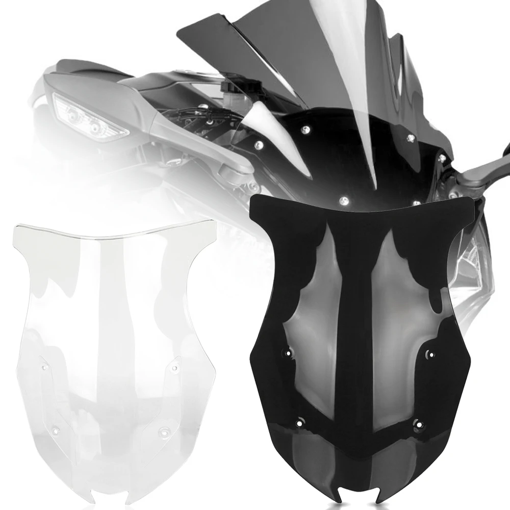 For Kawasaki Ninja 1000 Z1000 Z 1000 SX Z1000SX 2017 2018 Double Bubble Motorcycle Visor Viser Sport Windshield Wind Deflector