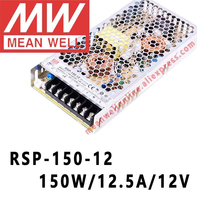 Mean Well RSP-150 Series meanwell 5V/12V/15V/24V/48VDC 150Watt Single Output with PFC Function Power Supply online store