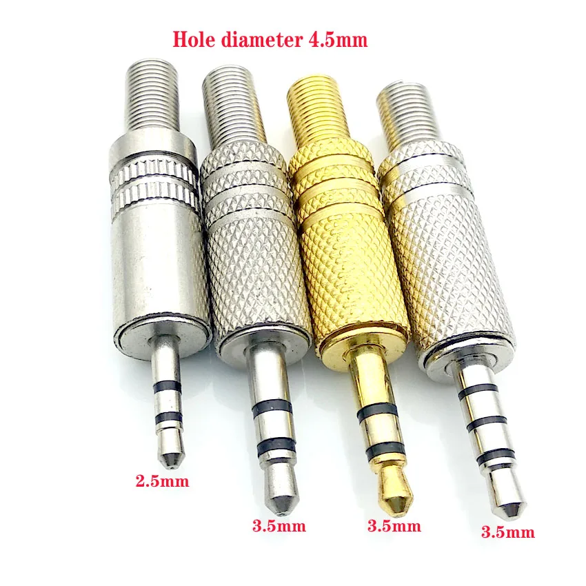 2Pcs/lot 2.5 3.5mm Replacement 3.5mm Male Repair Headphones Audio Jack Plug Connector Soldering For Most Earphone Jac