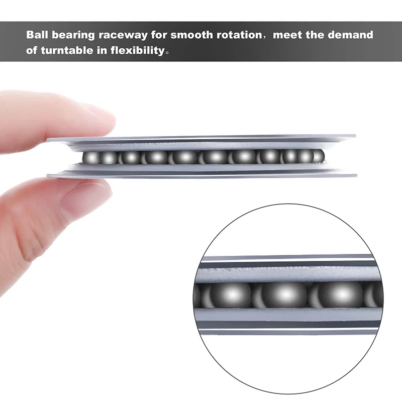 NAIERDI 3 inch Swivel Plates Furniture Turntable Rotary Full Solid Steel Ball Bearing 360 Degrees Rotating Hardware Fitting