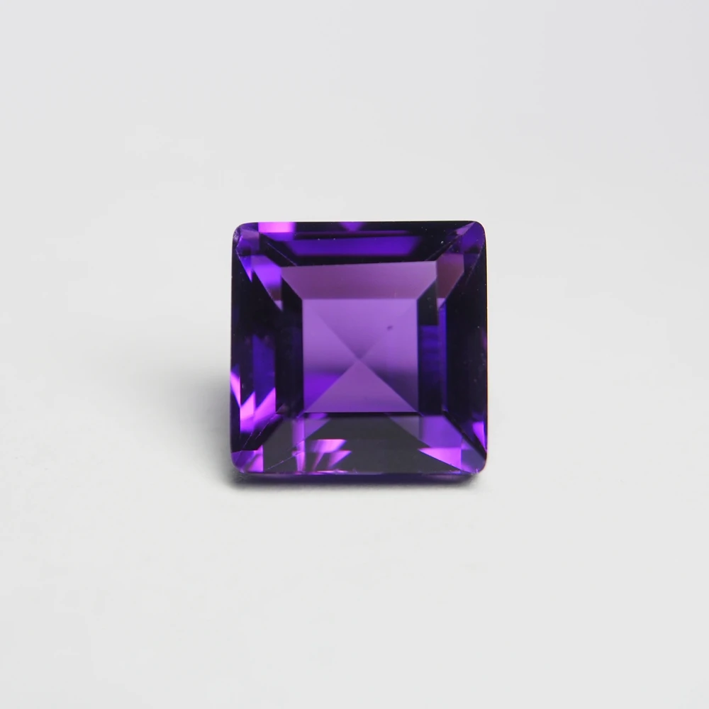 

5 PCS /alot square set cut 10*10mm 4.5 carats Hydrothermal Quartz amethyst loose gemstone for ring making