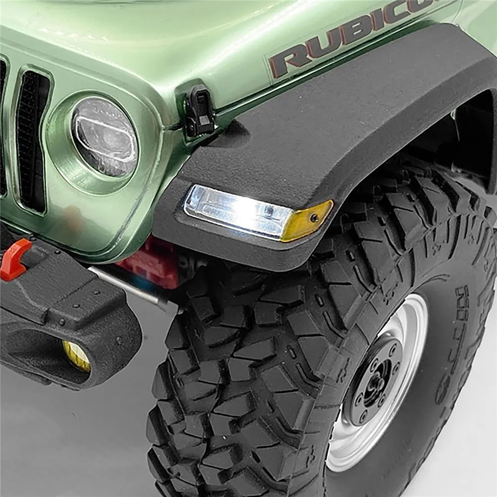 Front fender with LED Light Kit for RC Car AXIAL SCX10 III Wrangler RC Car Modified Parts Accessories