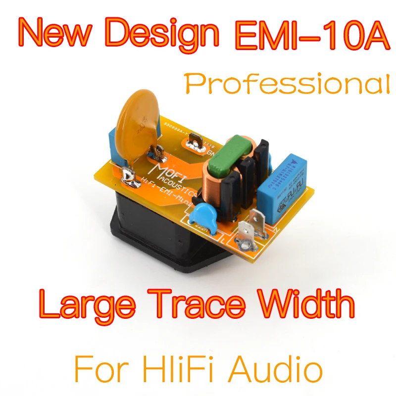 MOFI vergulde wisselstroom staart plug-in 10A EMI-filteraansluiting voor hifi-audio (nieuw ontwerp)