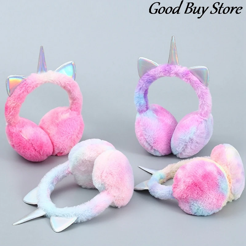 Animal Headphones Warmer Children Sequins Unicorn Fur Earmuffs Popular Plush Earflap Kids Ears Cover Lovely Headwear Soft Warm