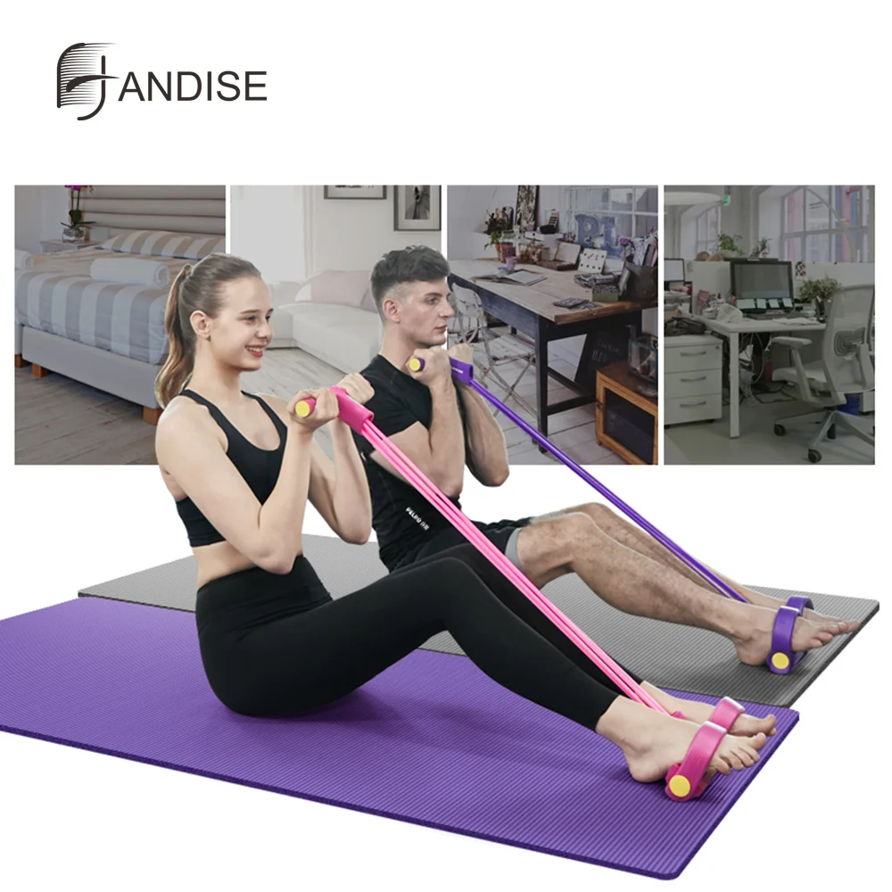 Fasce di resistenza per il fitness Attrezzature per esercizi Elastico Sit Up Pull Rope Fasce per allenamento in palestra Allenamento sportivo