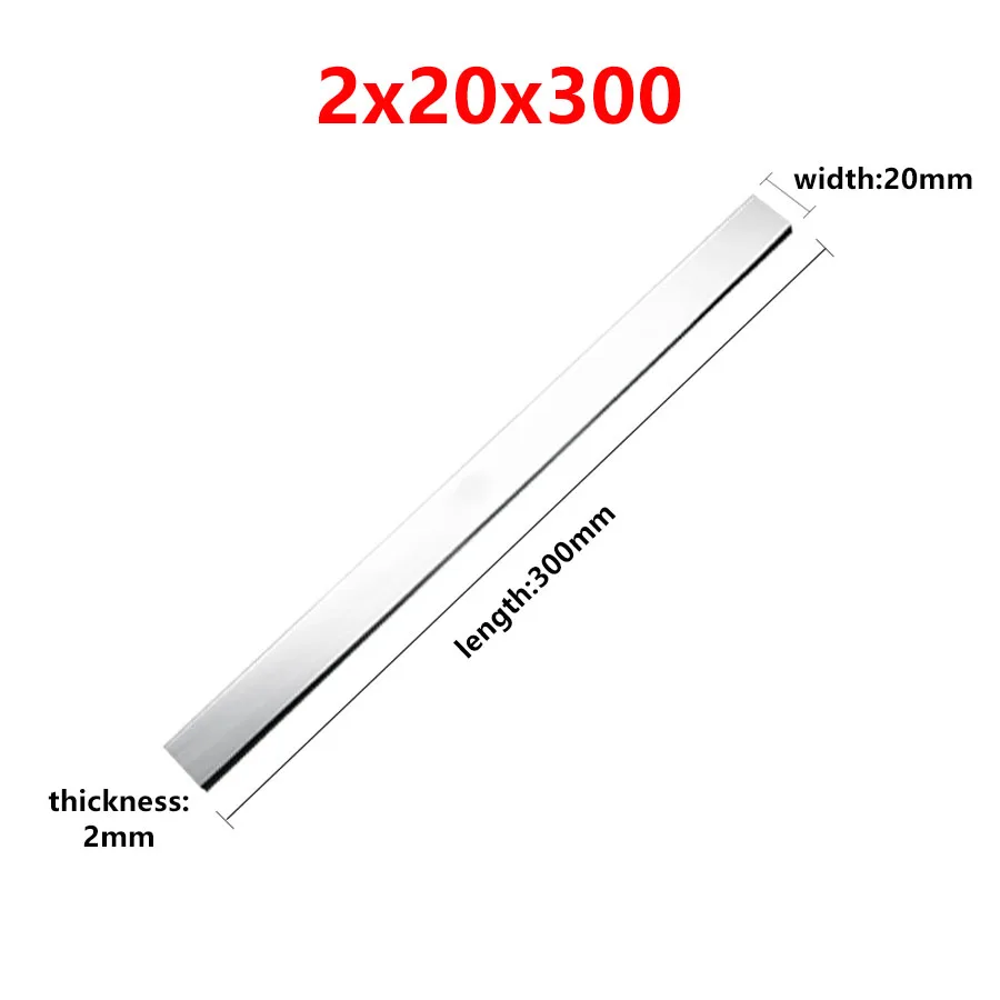 2*20*300 2x25x300 2*40*300 2x45x300 2*50*300 2x100x300 White Steel Cutter High-Speed Steel Turning Blade 300mm Steel Blade Strip