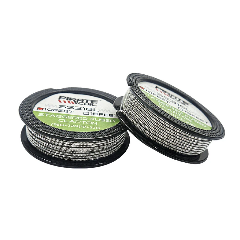 โจรสลัด COIL Ni80 Spaced Staple สายไฟความร้อน Atomizer 316ขดลวดเครื่องมือ DIY Vape Core ปากกาอุปกรณ์เสริมลวด