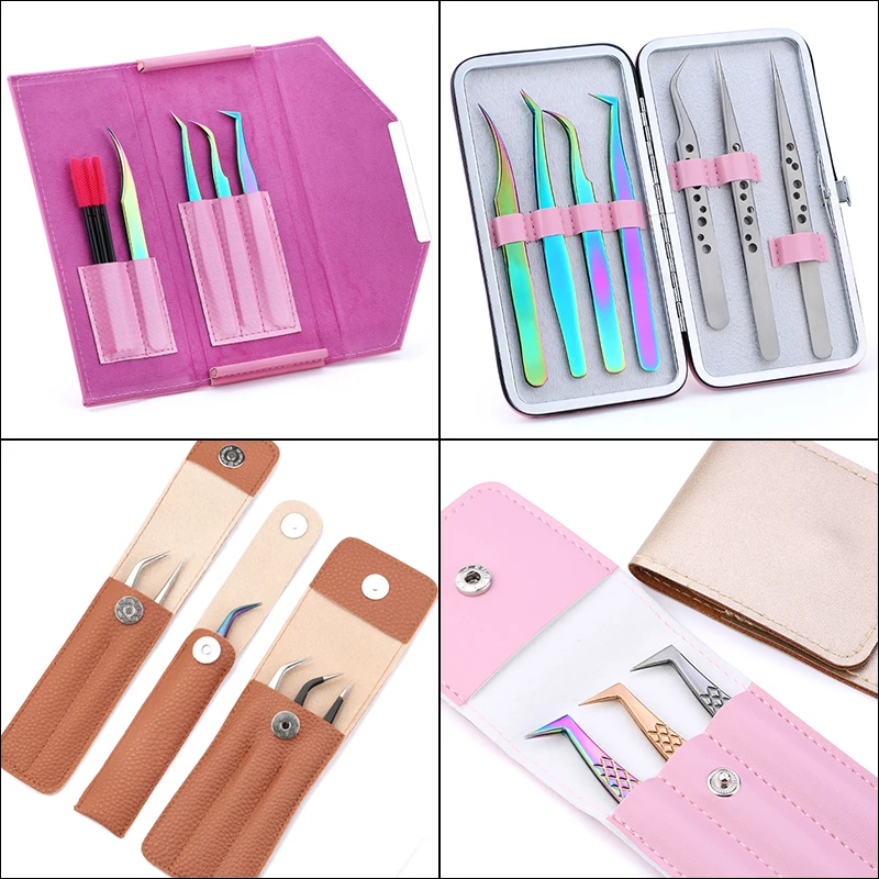 Collection Tweezers holder storage box Eyelash extension tool Eyelashes tweezer Case Cosmetic Tool Storage Box For tweezer kit