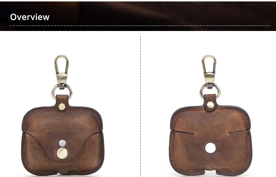 Retro-Echtlederhülle für AirPods Pro Hülle Funda Airpod Pro Ohio Bluetooth Wireless Kopfhörer Ladebox Luxus – Detail 8