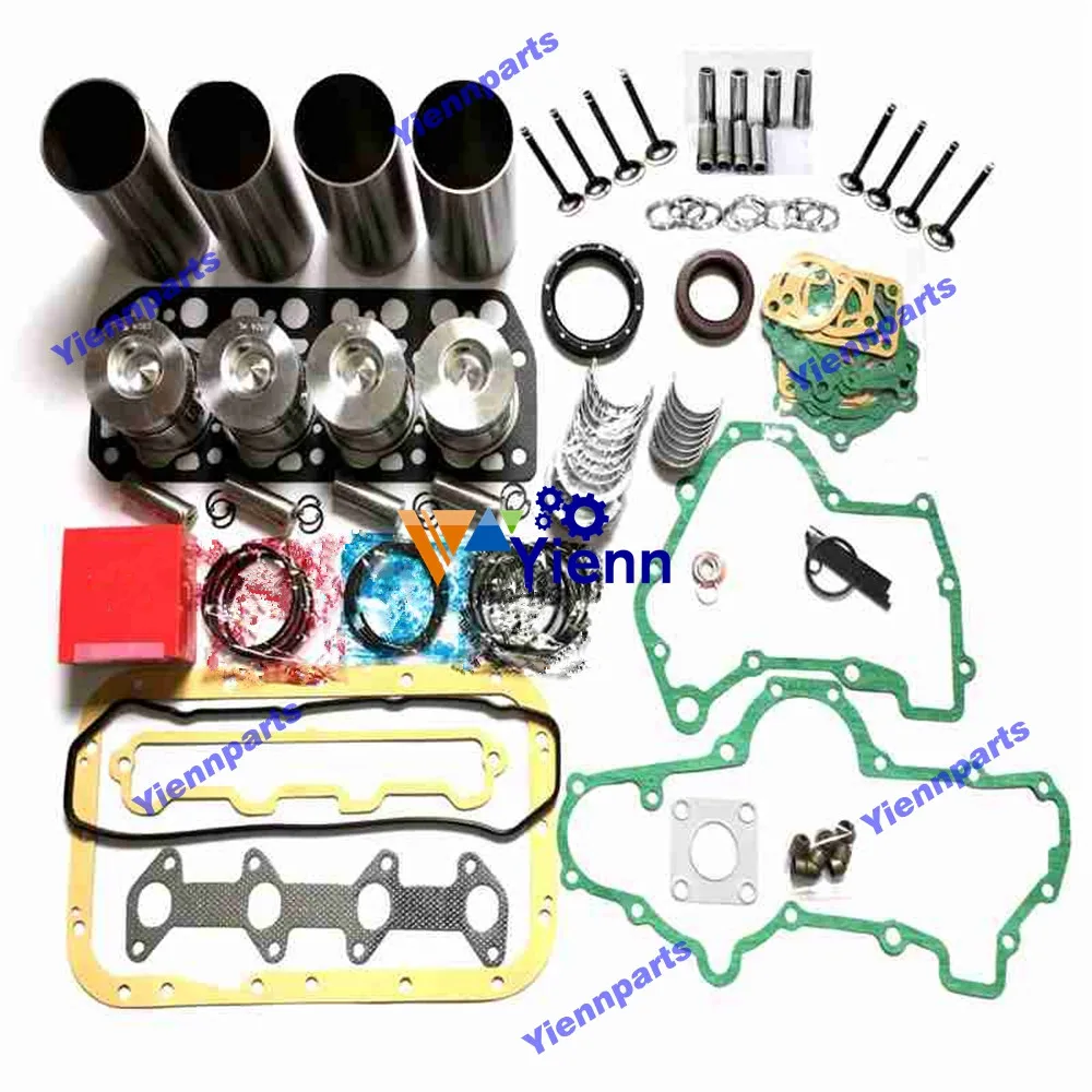 K4E Overhaul Rebuild Kit With Valve Kit Direct Injection Piston For Mitsubishi Diesel Engine Repair Parts