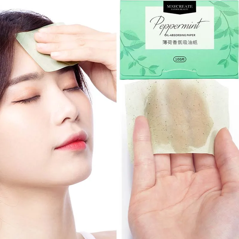 Facial absorbent paper facial cleansing men  women four seasons oil control to shrink pores portable oil absorbent facial paper